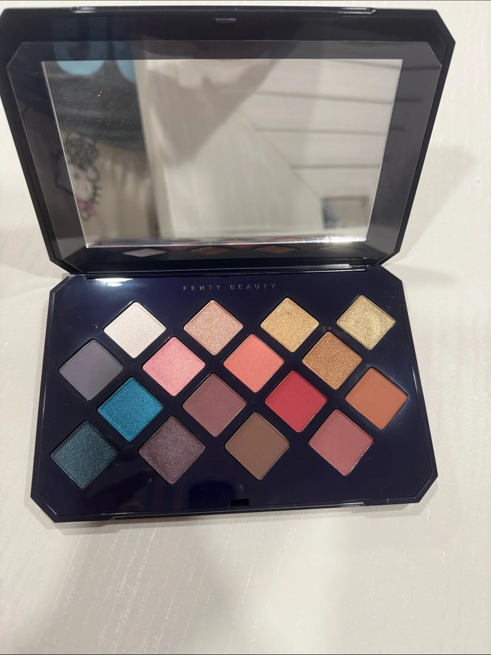Fenty Beauty Palette - Black with Purple & Pink Smoke Art